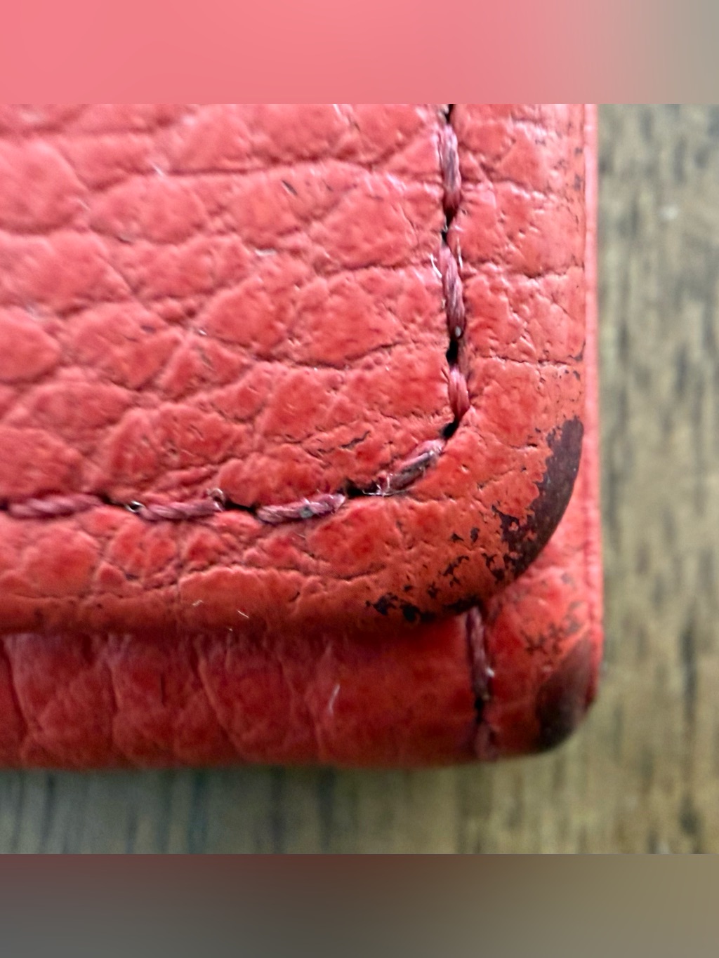 Longchamp Red Leather Continental Wallet — image 7 of 8